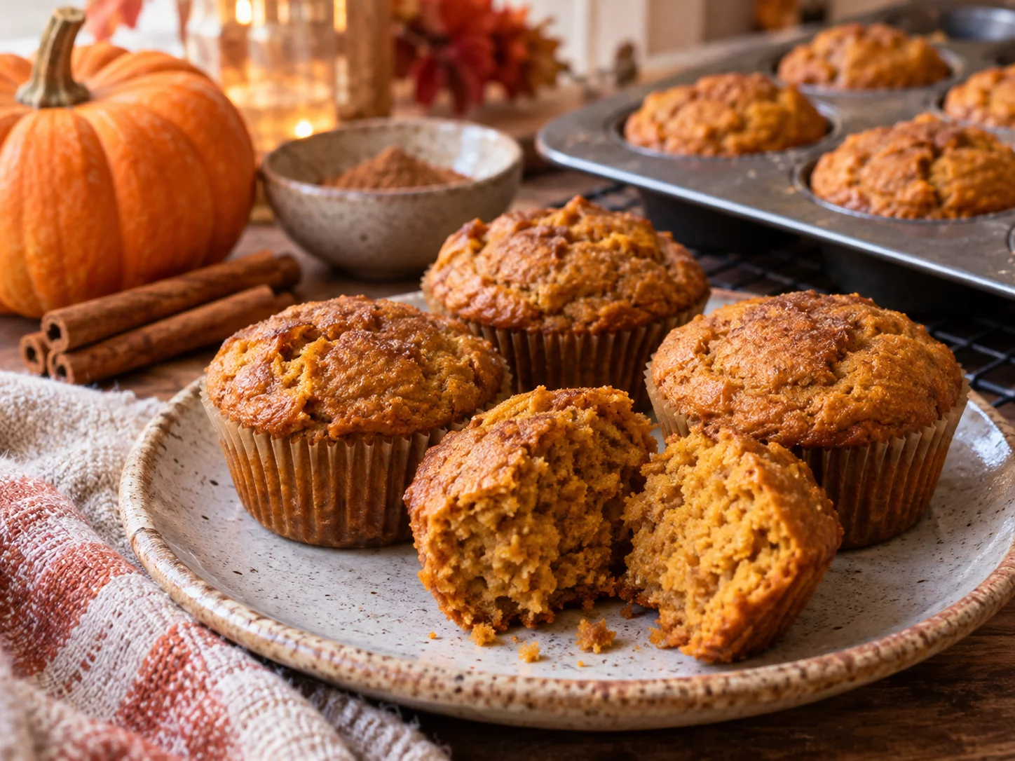 Pumpkin protein muffins